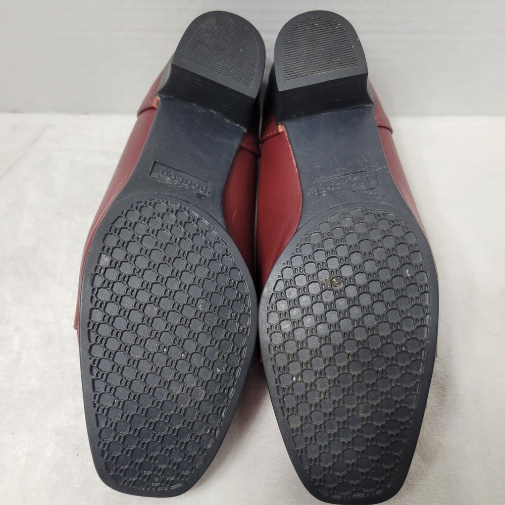 Beacon Joan Slip-On Shoes Women's Sz 8W Black Leather‎ Square Toe Block Heel - Picture 11 of 13
